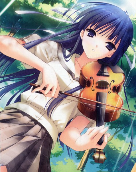 anime girl tocando el viol u00cdn